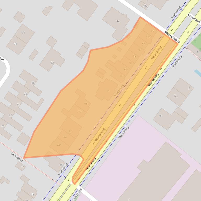 Kaart van postcodegebied 2252AC.