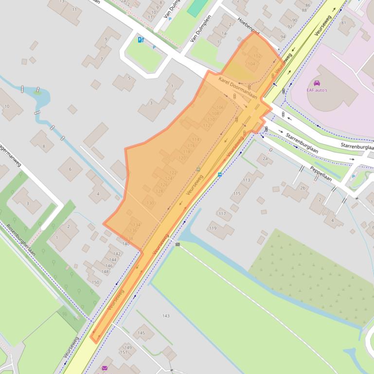 Kaart van postcodegebied 2252AE.