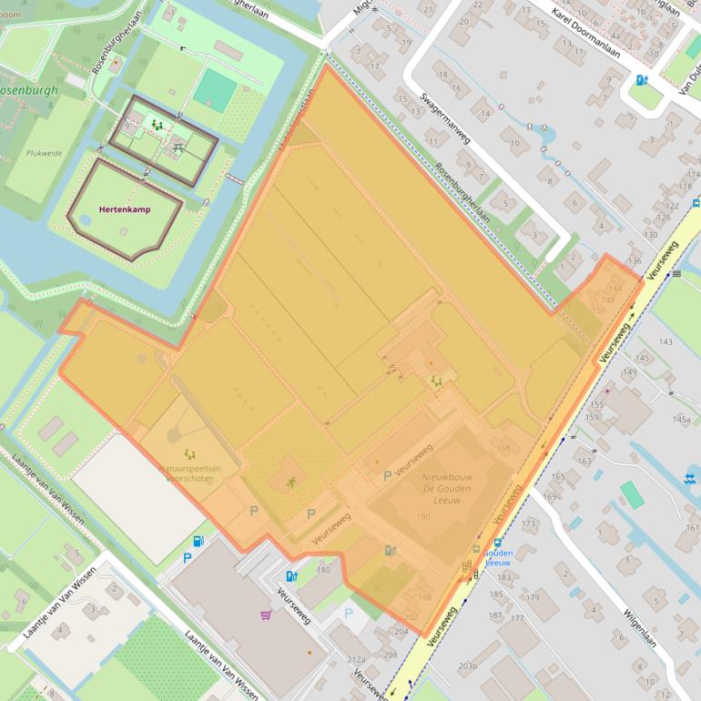 Kaart van postcodegebied 2252AG.