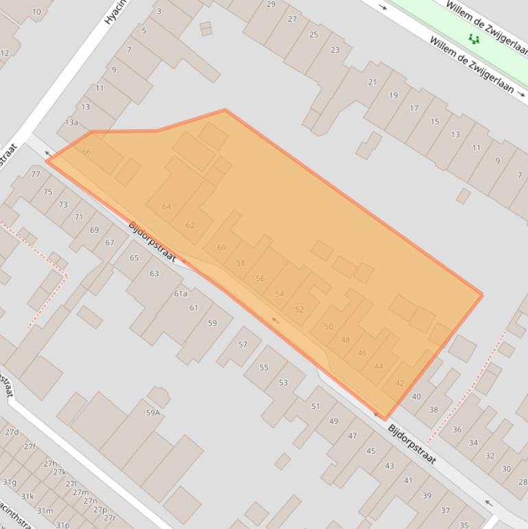 Kaart van postcodegebied 2252AS.