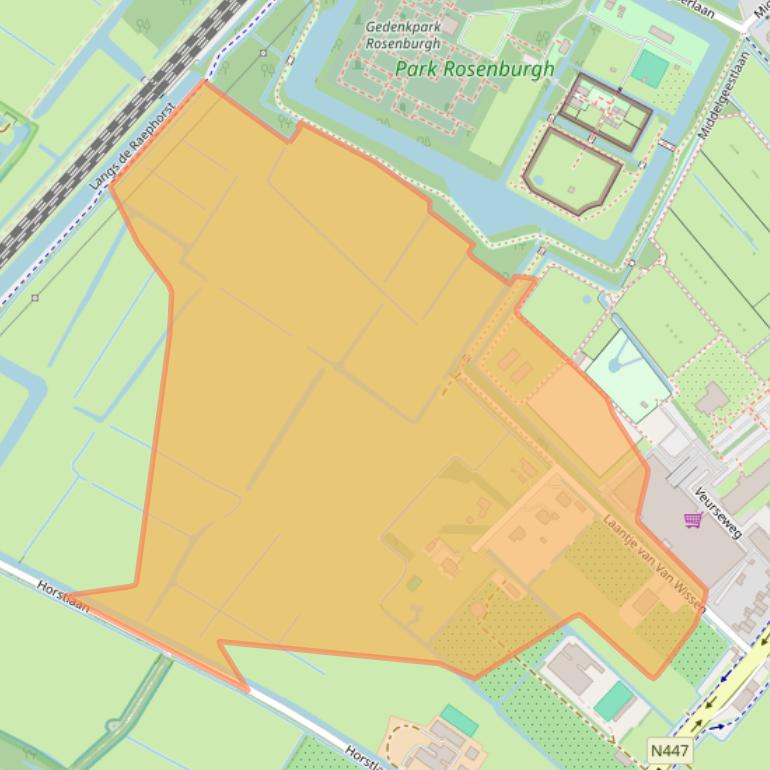 Kaart van postcodegebied 2252AW.