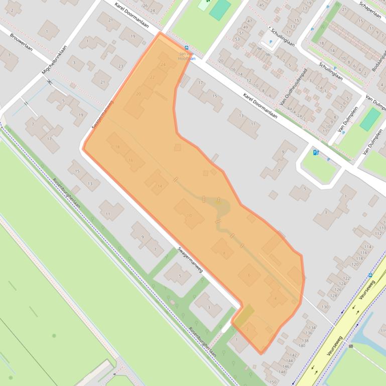 Kaart van postcodegebied 2252BD.