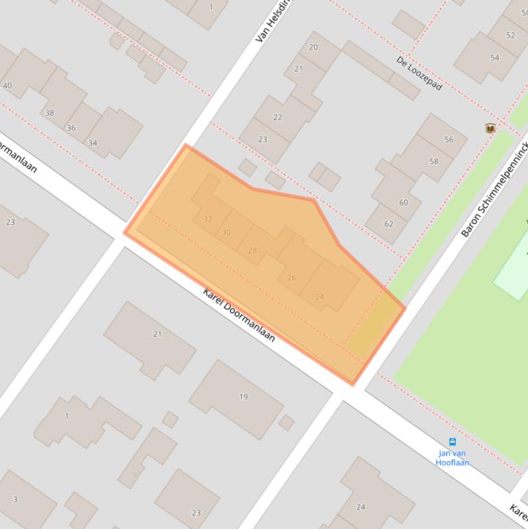 Kaart van postcodegebied 2252BH.