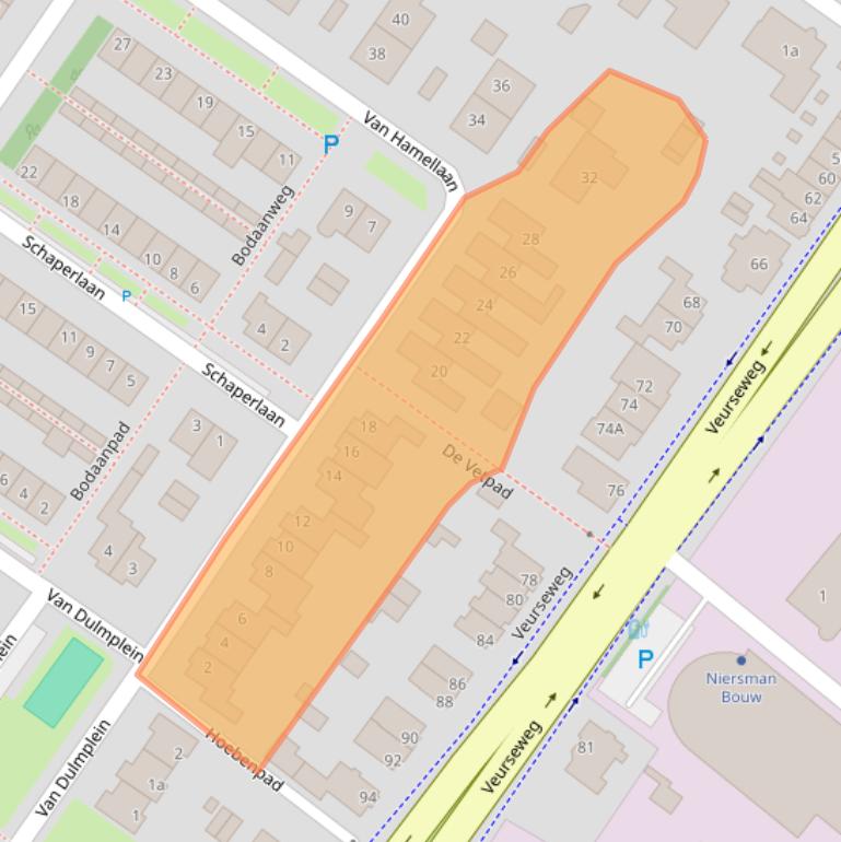 Kaart van postcodegebied 2252BM.