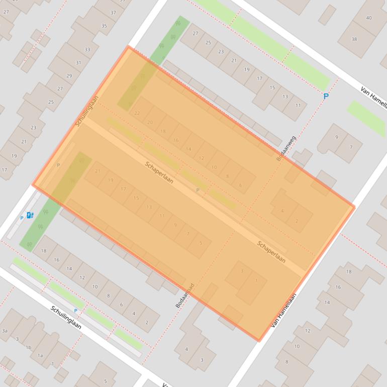 Kaart van postcodegebied 2252BP.