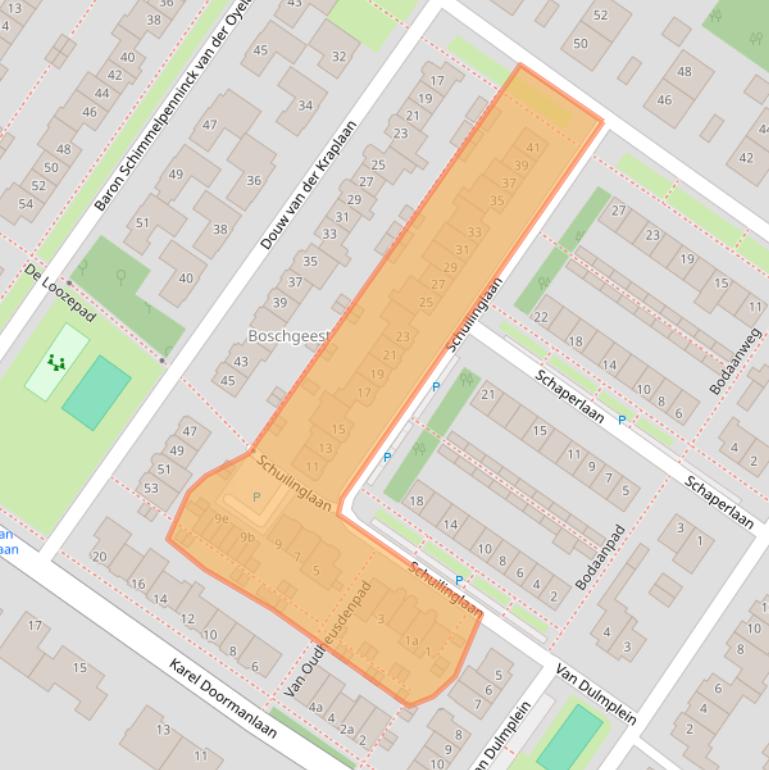 Kaart van postcodegebied 2252BR.