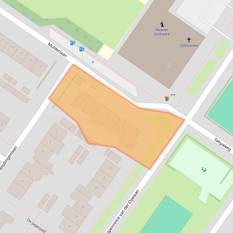 Kaart van postcodegebied 2252CB.