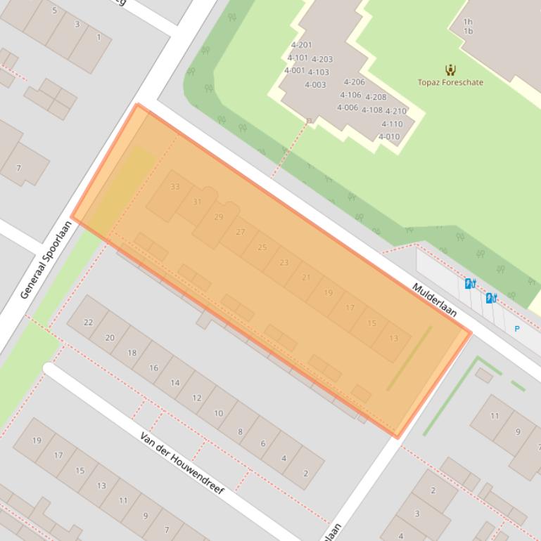 Kaart van postcodegebied 2252CC.