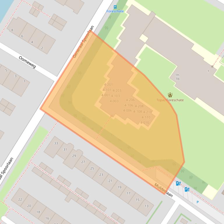 Kaart van postcodegebied 2252CD.