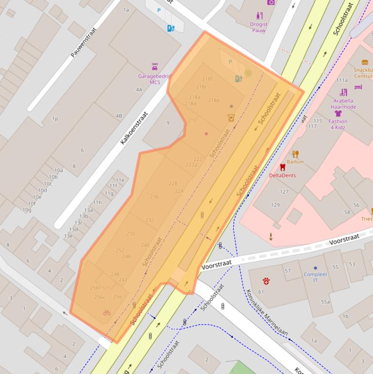 Kaart van postcodegebied 2252CP.