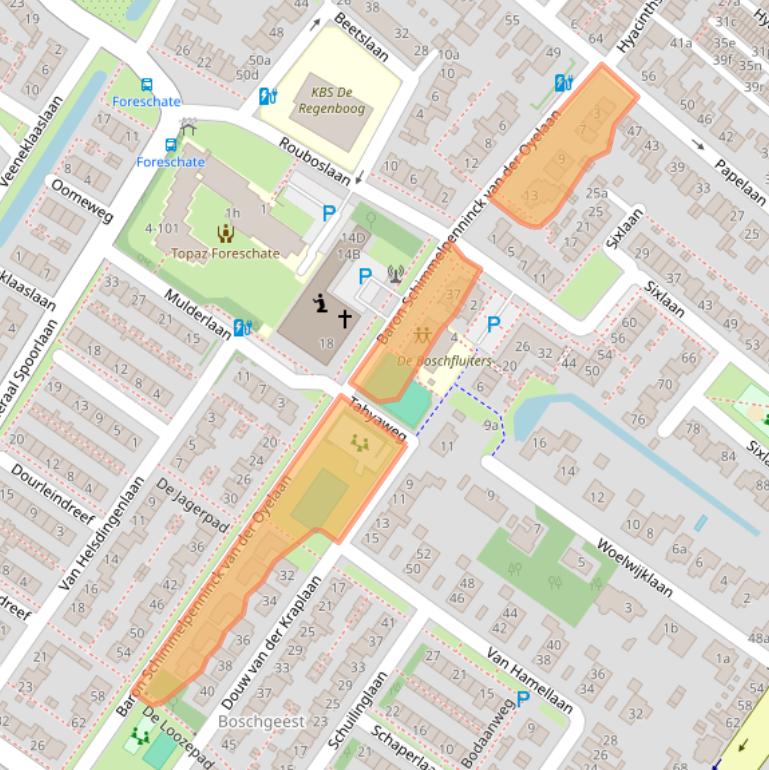 Kaart van postcodegebied 2252EA.