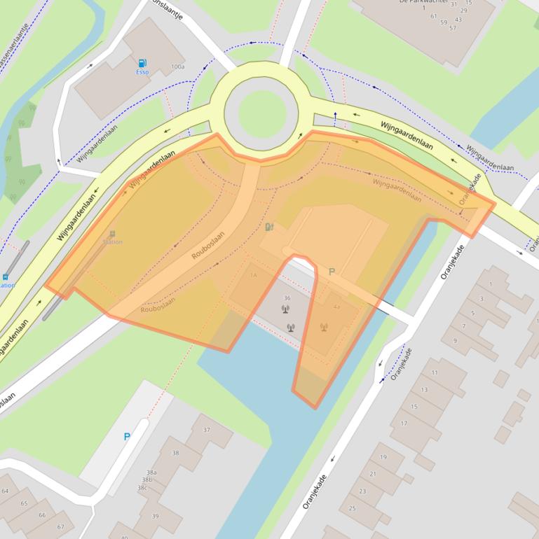 Kaart van postcodegebied 2252ER.