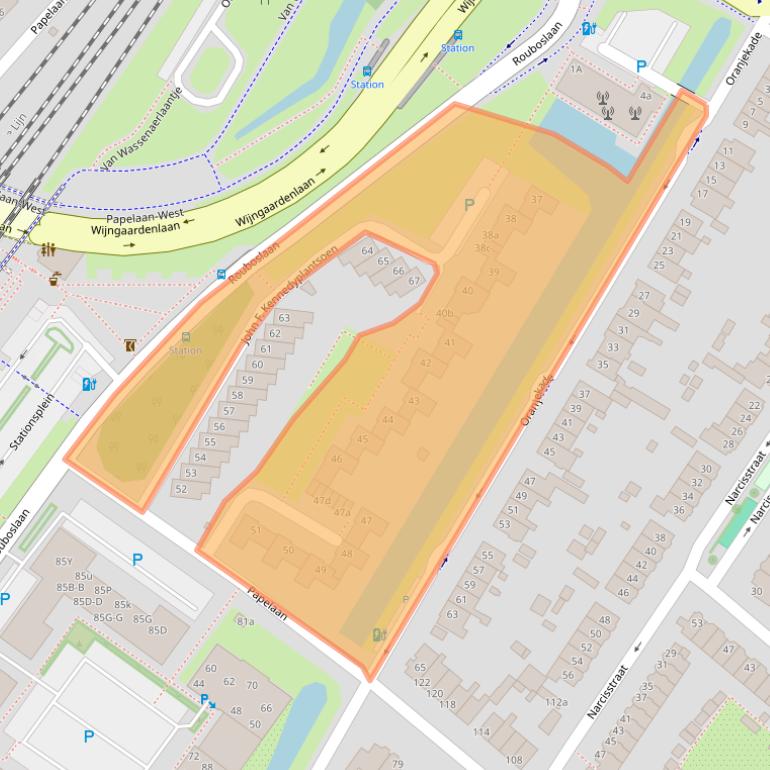 Kaart van postcodegebied 2252ET.