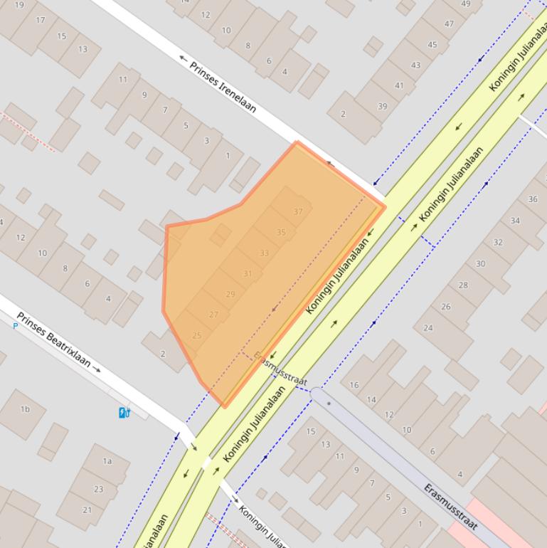 Kaart van postcodegebied 2252GB.