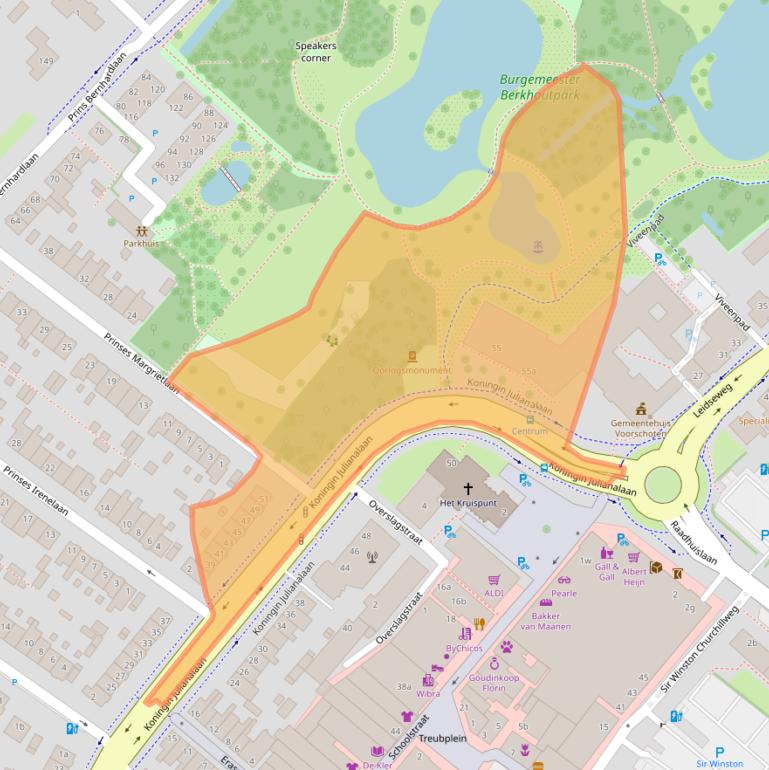 Kaart van postcodegebied 2252GC.