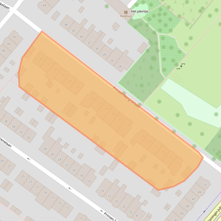 Kaart van postcodegebied 2252GK.