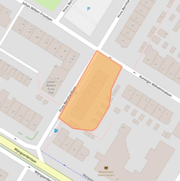 Kaart van postcodegebied 2252GW.