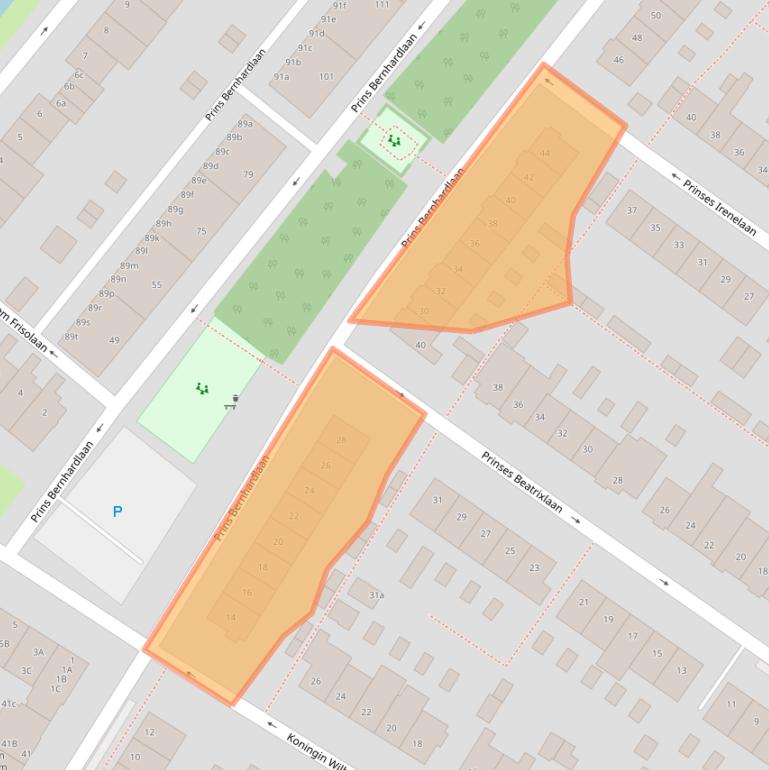 Kaart van postcodegebied 2252GX.