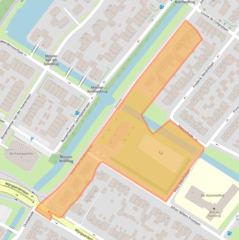 Kaart van postcodegebied 2252KA.