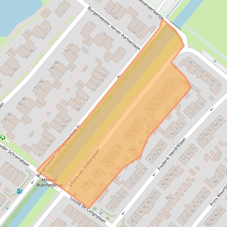 Kaart van postcodegebied 2252KB.