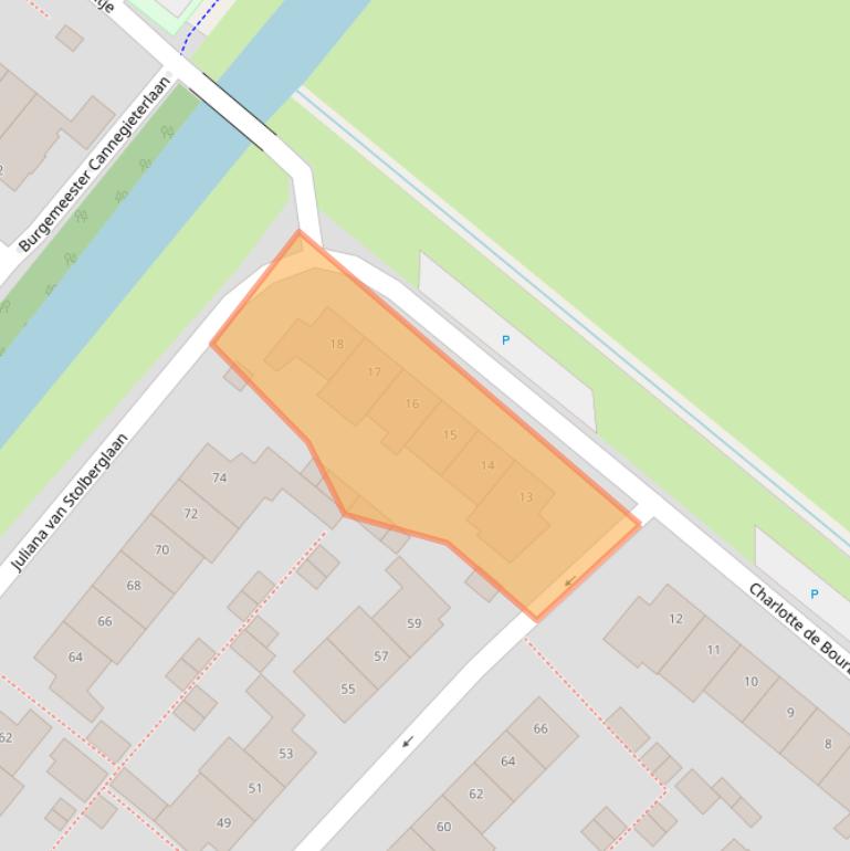 Kaart van postcodegebied 2252KE.