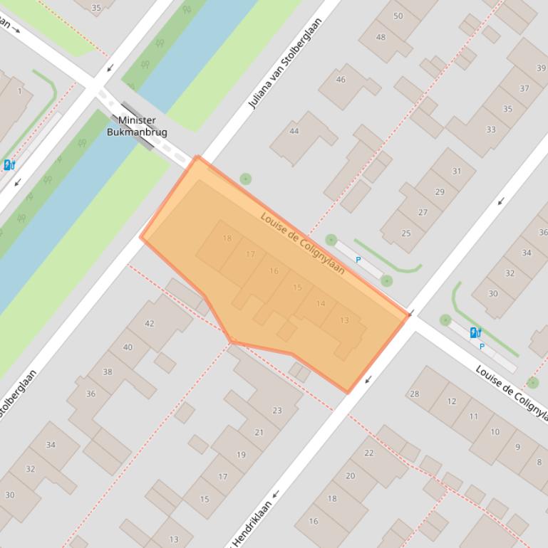 Kaart van postcodegebied 2252KN.