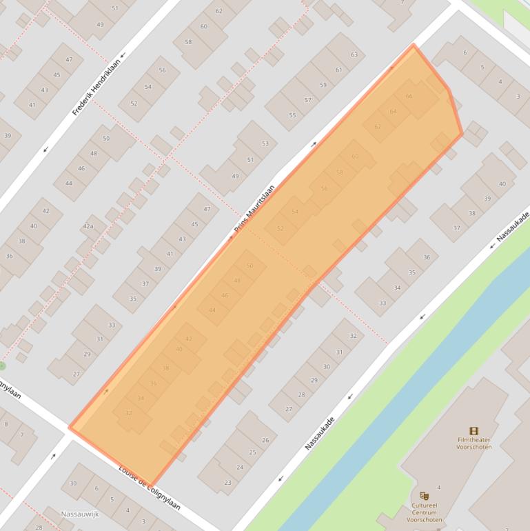 Kaart van postcodegebied 2252KT.