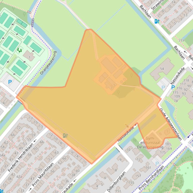 Kaart van postcodegebied 2252KZ.