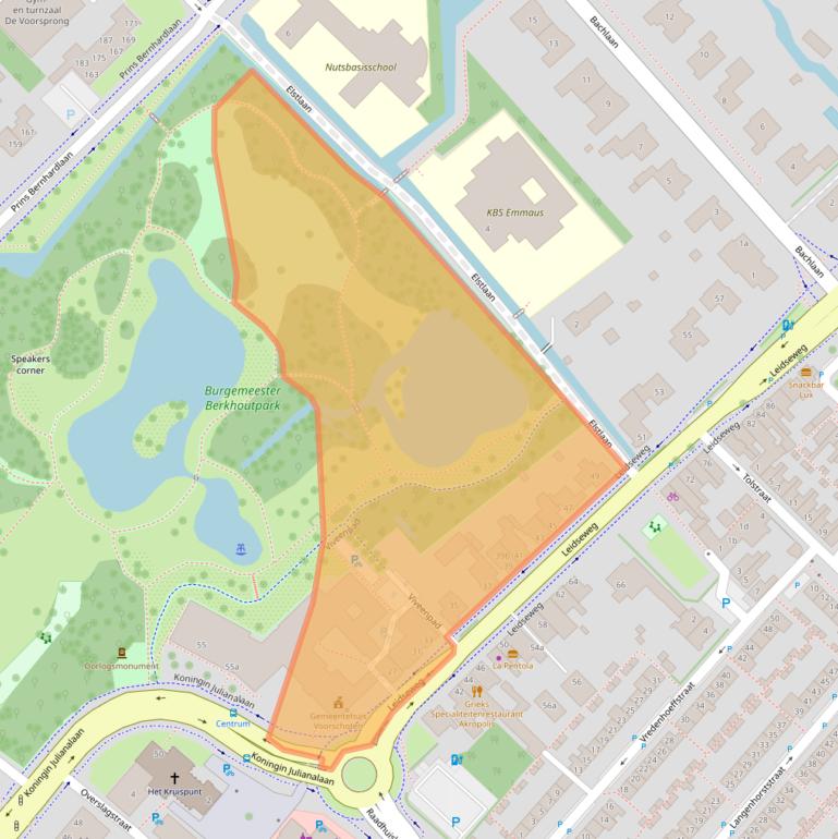 Kaart van postcodegebied 2252LA.