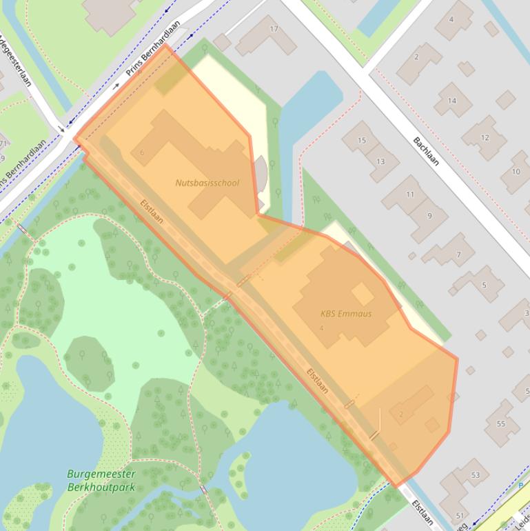 Kaart van postcodegebied 2252LC.