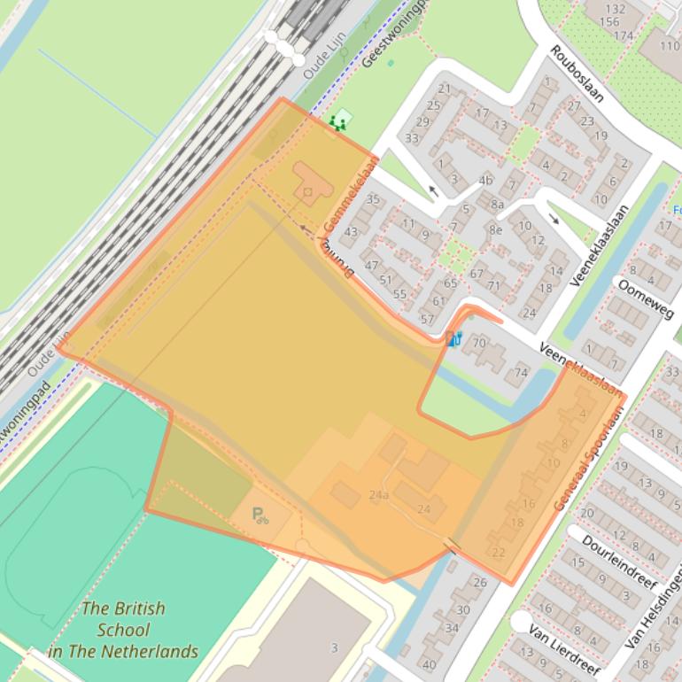 Kaart van postcodegebied 2252TA.