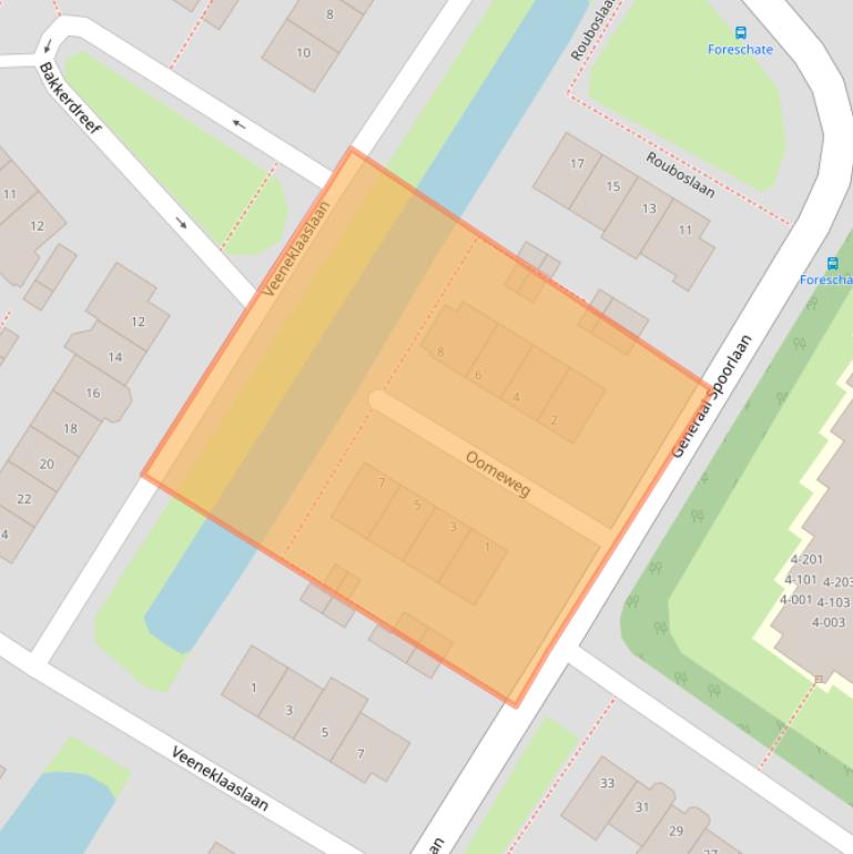 Kaart van postcodegebied 2252TC.