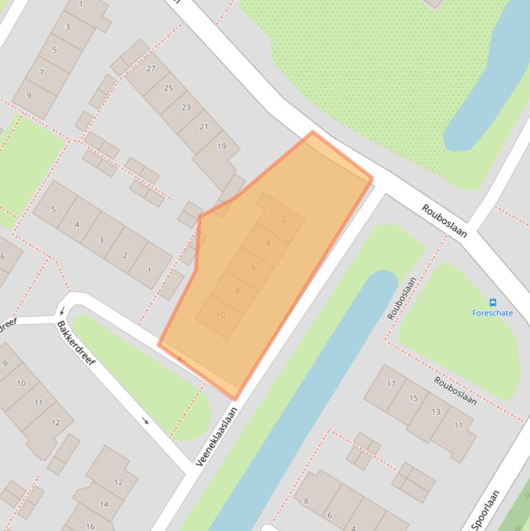 Kaart van postcodegebied 2252TE.