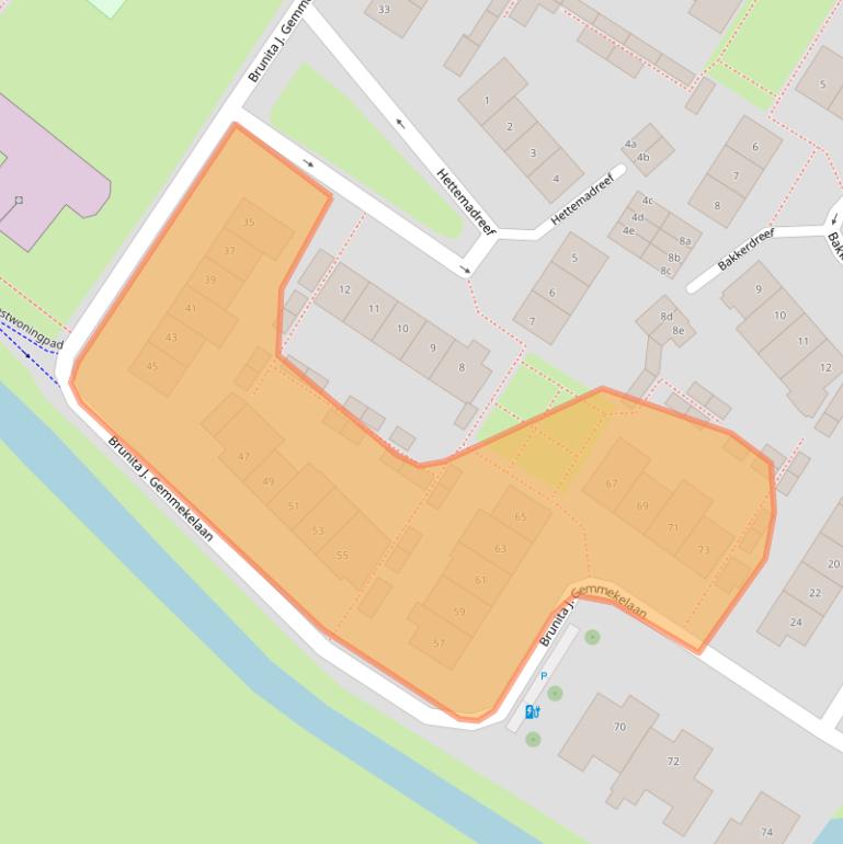 Kaart van postcodegebied 2252TK.