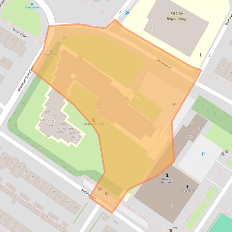 Kaart van postcodegebied 2252TM.