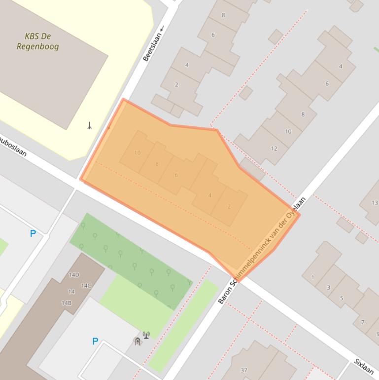 Kaart van postcodegebied 2252TP.