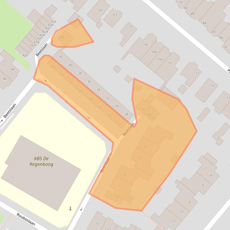 Kaart van postcodegebied 2252TT.