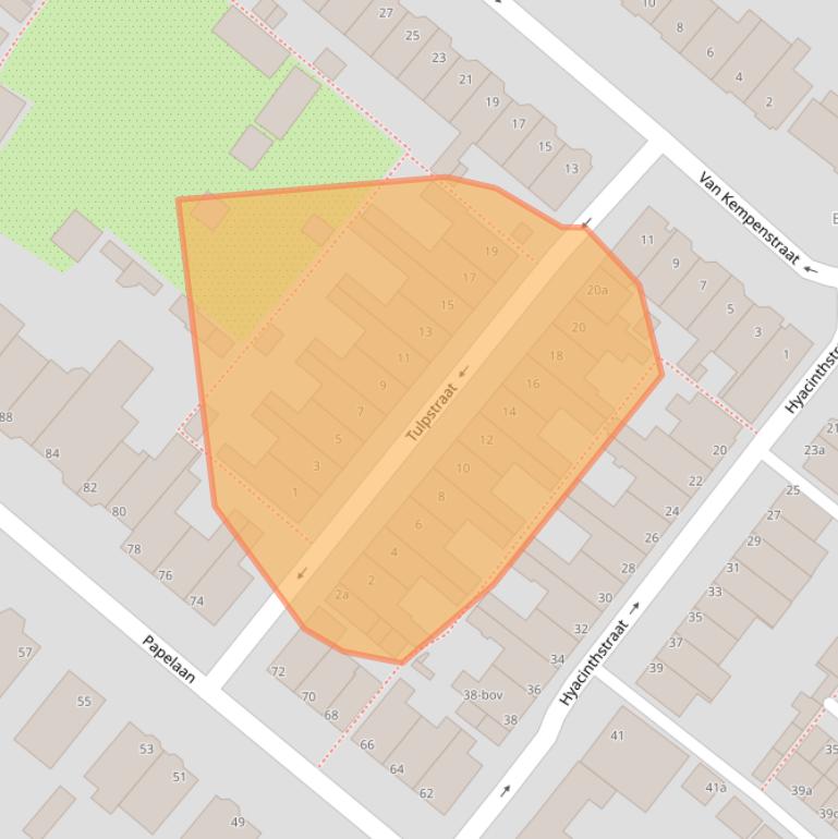 Kaart van postcodegebied 2252VA.