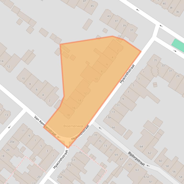 Kaart van postcodegebied 2252VB.