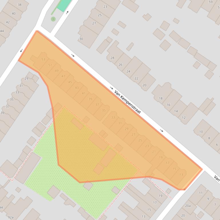 Kaart van postcodegebied 2252VG.