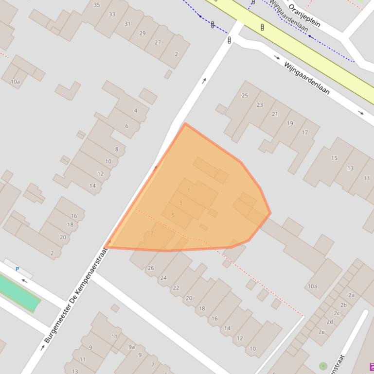 Kaart van postcodegebied 2252VJ.