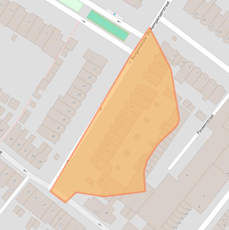 Kaart van postcodegebied 2252VK.