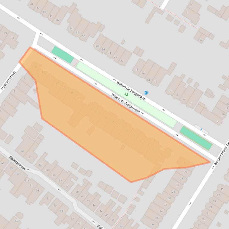 Kaart van postcodegebied 2252VN.