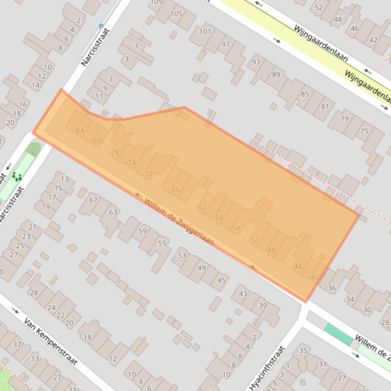 Kaart van postcodegebied 2252VS.
