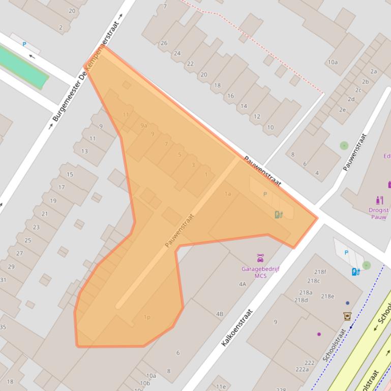 Kaart van postcodegebied 2252VT.