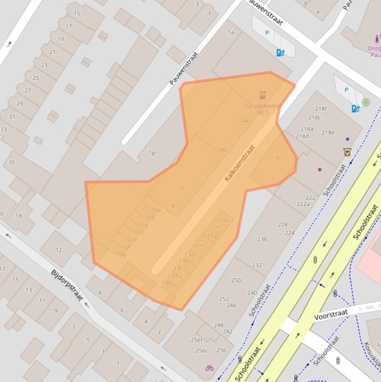 Kaart van postcodegebied 2252VW.