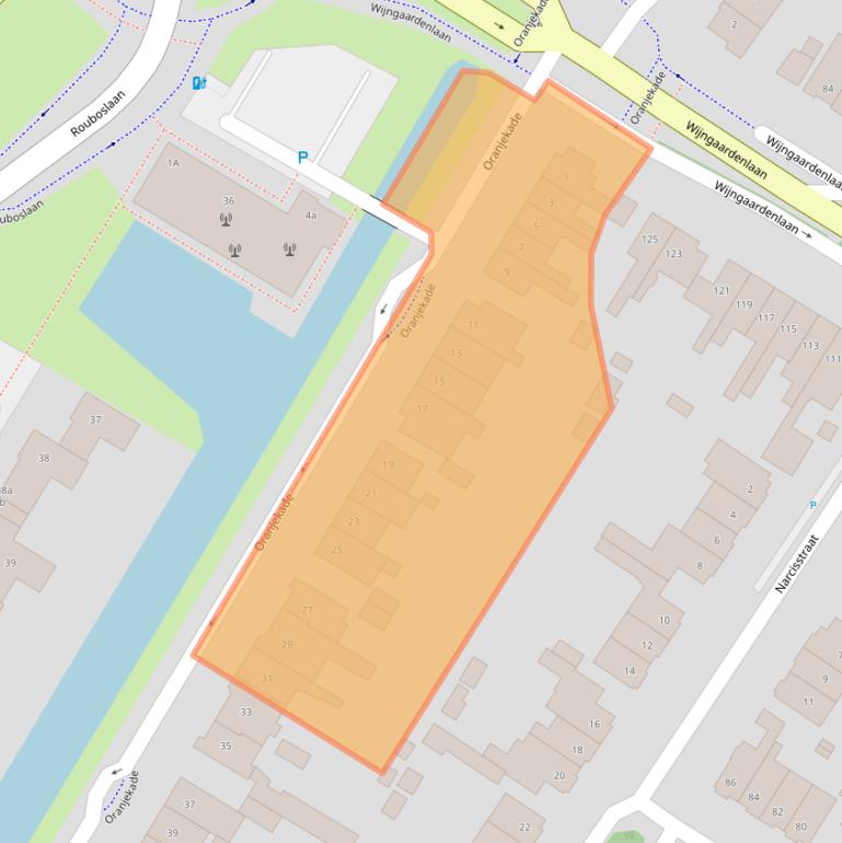 Kaart van postcodegebied 2252XA.