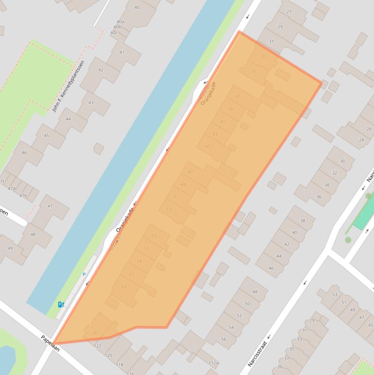 Kaart van postcodegebied 2252XB.