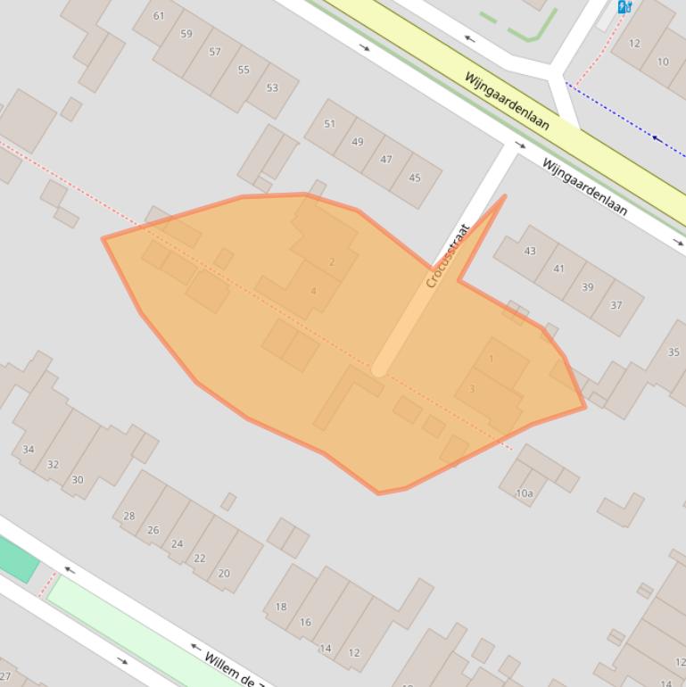 Kaart van postcodegebied 2252XH.