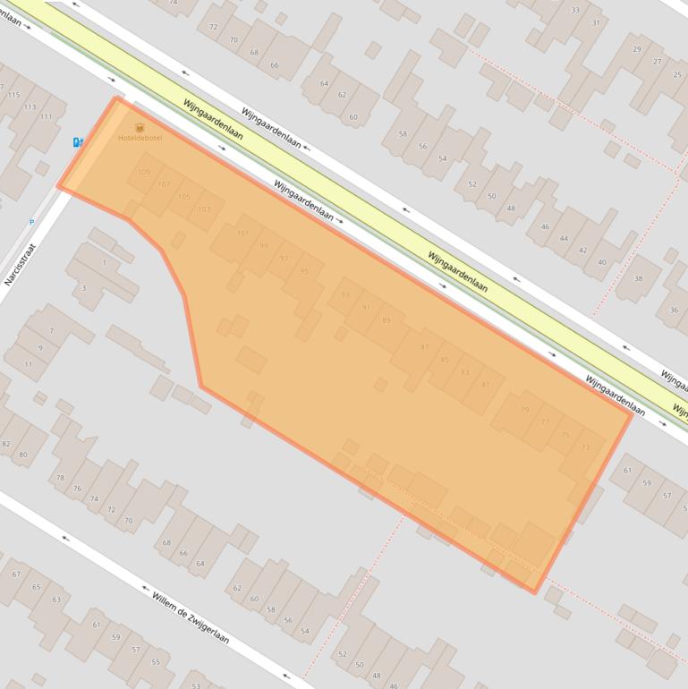 Kaart van postcodegebied 2252XL.